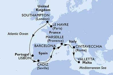 Cruise Itinerary Map