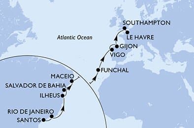 Cruise Itinerary Map