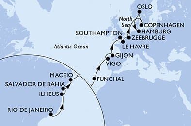 Cruise Itinerary Map