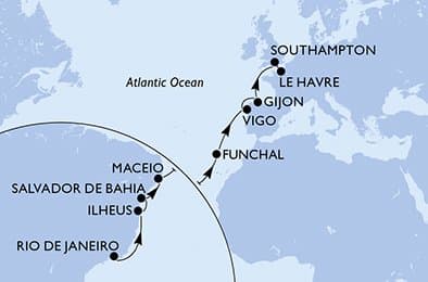 Cruise Itinerary Map