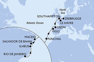 Cruise Itinerary Map