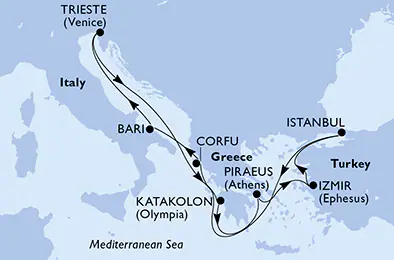 Cruise Itinerary Map