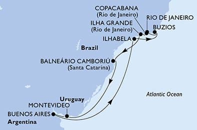 Cruise Itinerary Map