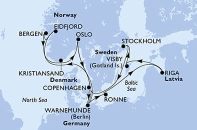 Cruise Itinerary Map