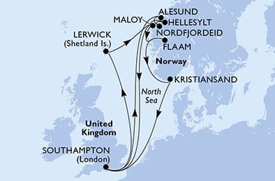 Cruise Itinerary Map