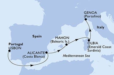 Cruise Itinerary Map