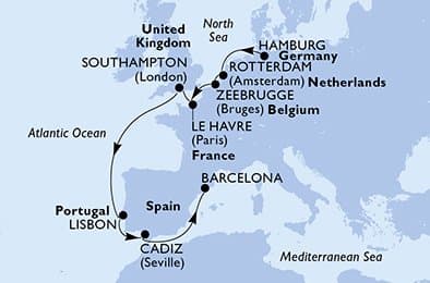 Cruise Itinerary Map