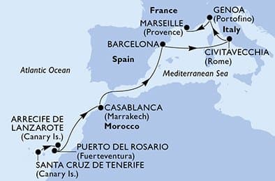 Cruise Itinerary Map