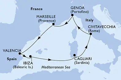 Cruise Itinerary Map