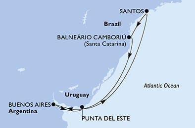 Cruise Itinerary Map