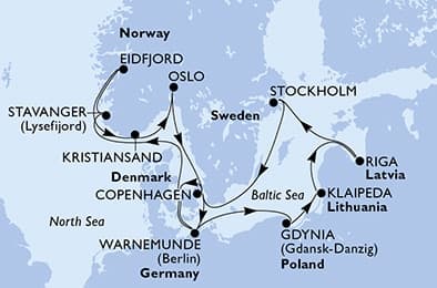 Cruise Itinerary Map