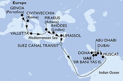 Cruise Itinerary Map