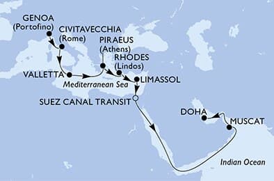 Cruise Itinerary Map