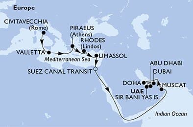 Cruise Itinerary Map