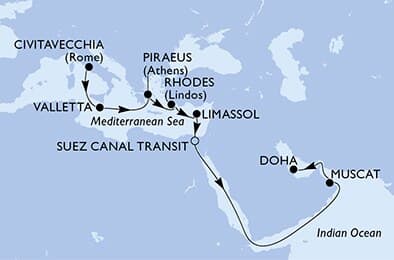 Cruise Itinerary Map
