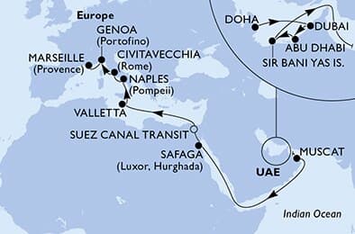 Cruise Itinerary Map