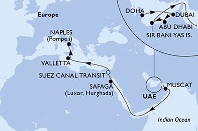 Cruise Itinerary Map