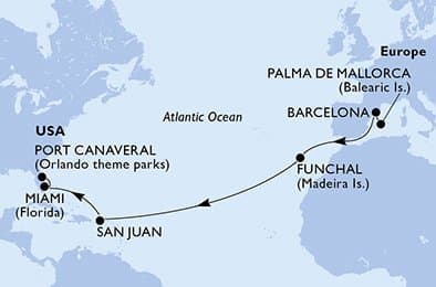 Cruise Itinerary Map