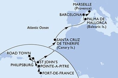 Cruise Itinerary Map