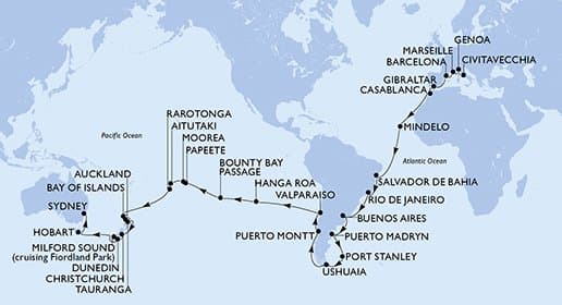 Cruise Itinerary Map