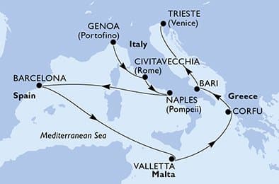 Cruise Itinerary Map