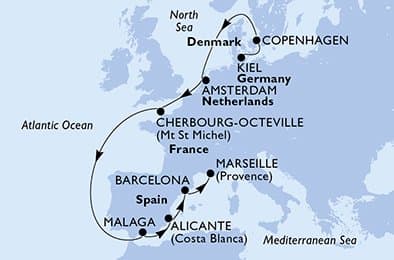 Cruise Itinerary Map