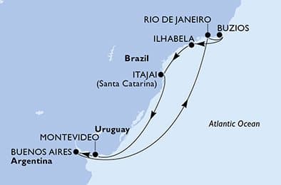 Cruise Itinerary Map