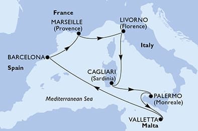 Cruise Itinerary Map