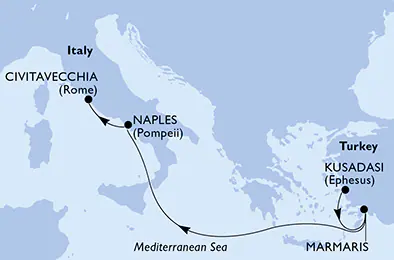 Cruise Itinerary Map
