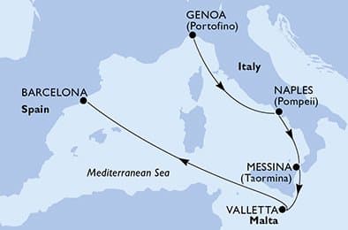 Cruise Itinerary Map