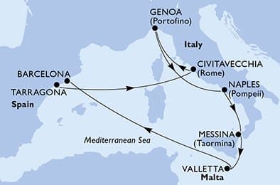 Cruise Itinerary Map