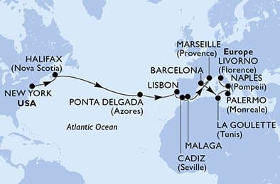 Cruise Itinerary Map