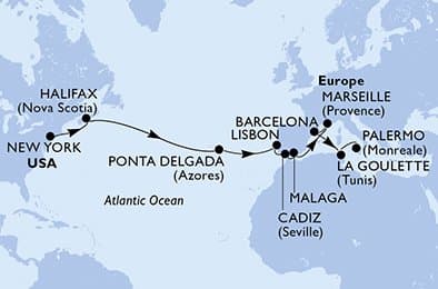 Cruise Itinerary Map