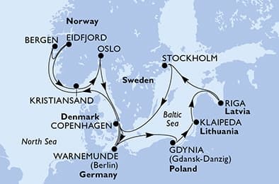 Cruise Itinerary Map