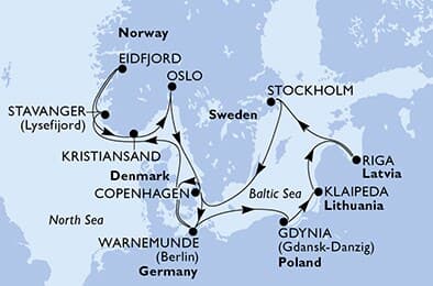 Cruise Itinerary Map
