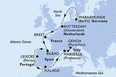 Cruise Itinerary Map