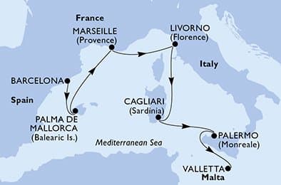 Cruise Itinerary Map