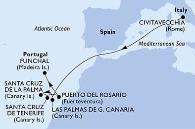 Cruise Itinerary Map