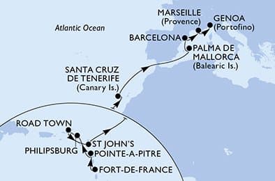 Cruise Itinerary Map
