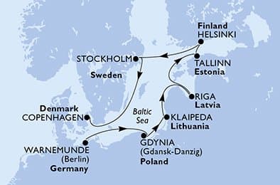 Cruise Itinerary Map