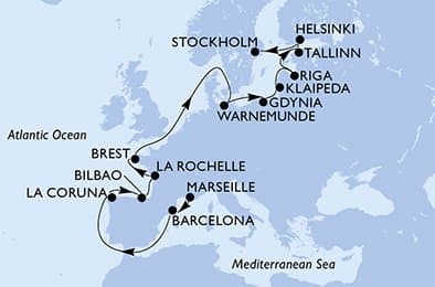 Cruise Itinerary Map