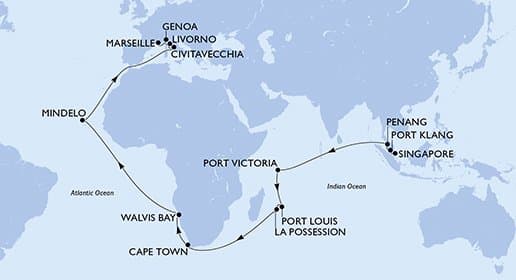 Cruise Itinerary Map