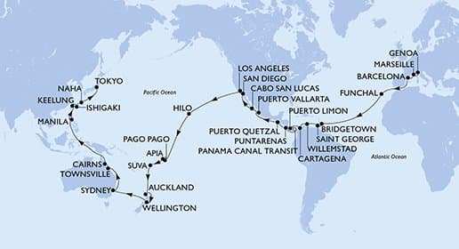 Cruise Itinerary Map