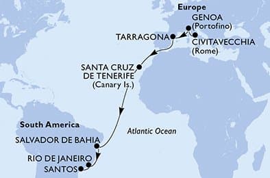 Cruise Itinerary Map