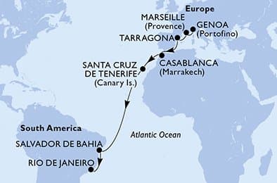 Cruise Itinerary Map