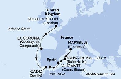 Cruise Itinerary Map
