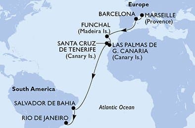 Cruise Itinerary Map