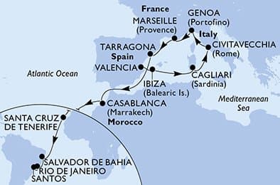 Cruise Itinerary Map
