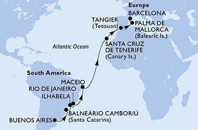 Cruise Itinerary Map