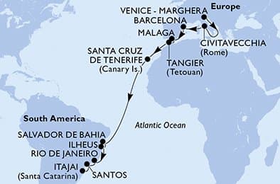 Cruise Itinerary Map